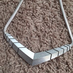 Silver-plated fashion necklace